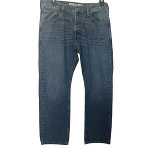 ARIAT LEGACY REBAR M5 STRAIGHT LEG & FIT HI-RISE JEANS, MENS, 35/32, DENIM BLUE